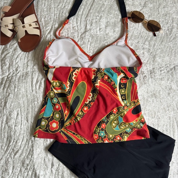 EUC!😍 Athleta Multicolor Retro Floral Halter Top - Picture 4 of 5